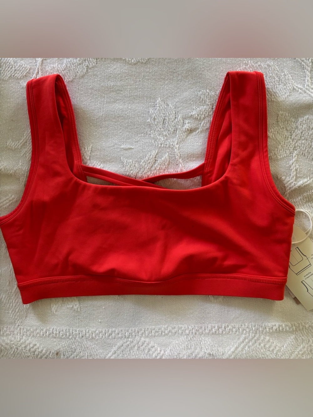 Blogilates Small Sports Bra CrissCross Back Spicy Orange Pilates Medium Support